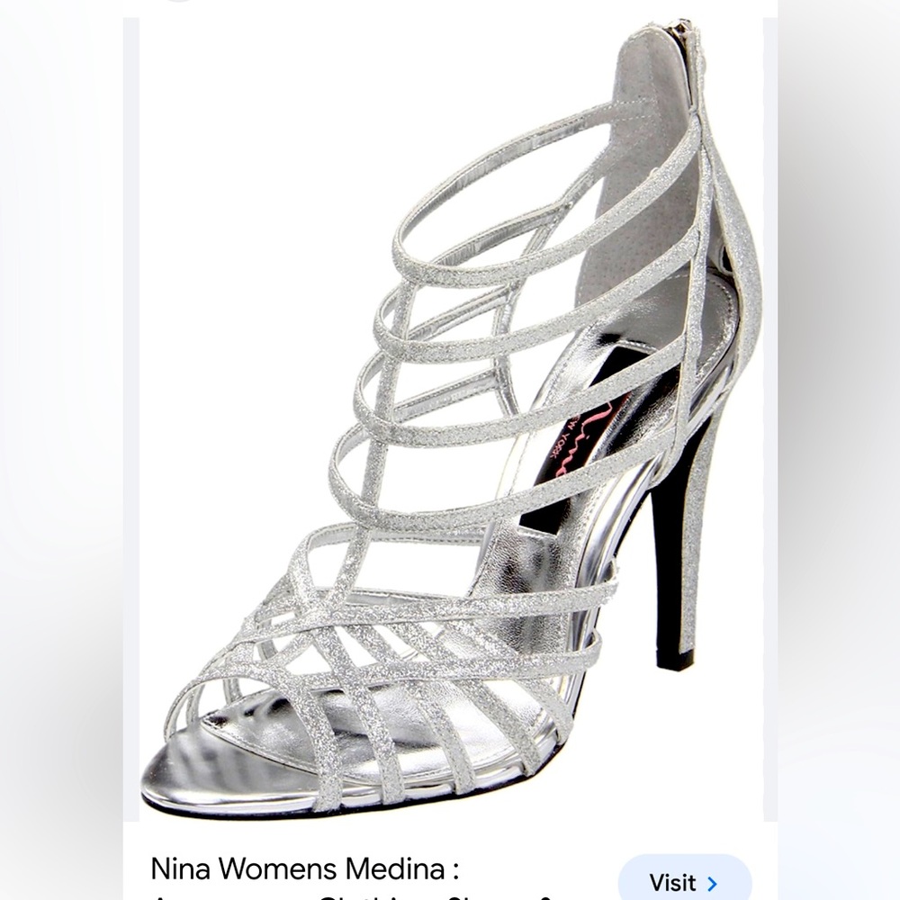 Nina Medina silver heels